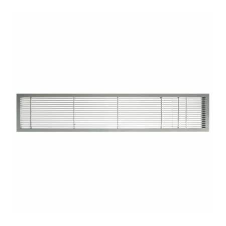 Giumenta-Architectural Grille AG10 Series 6in x 36in Solid Alum Fixed Bar Supply/Return Air Vent Grille, Brushed Satin w/Door 100063611